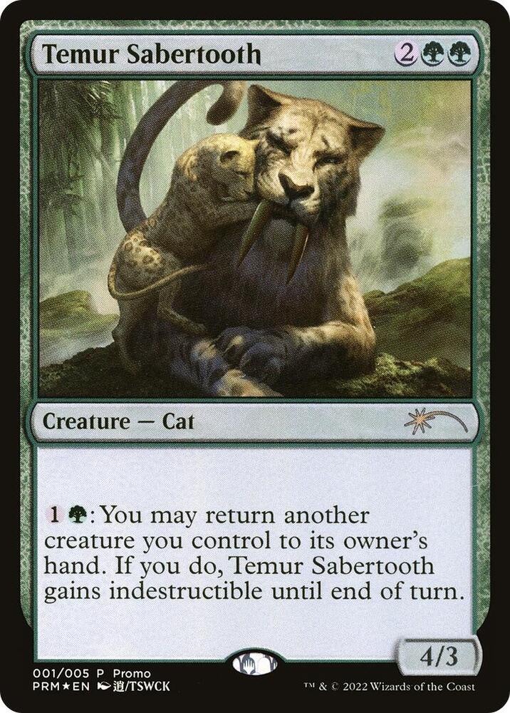 Temur Sabertooth 1/5 (Unique and Miscellaneous Promos)  - Foil | Good Games Modbury