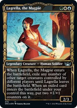 Lagrella the Magpie Gilded Foil 379/281 (Streets of New Capenna)  - Foil | Good Games Modbury