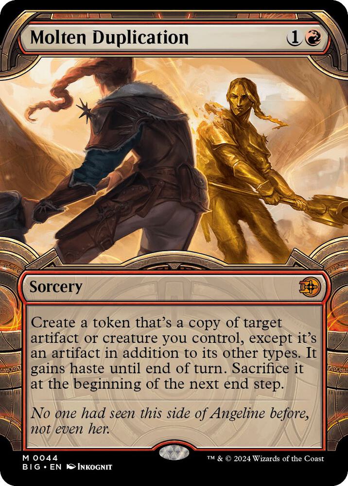 Molten Duplication 44/30 (Outlaws of Thunder Junction: The Big Score)  - Showcase Foil | Good Games Modbury