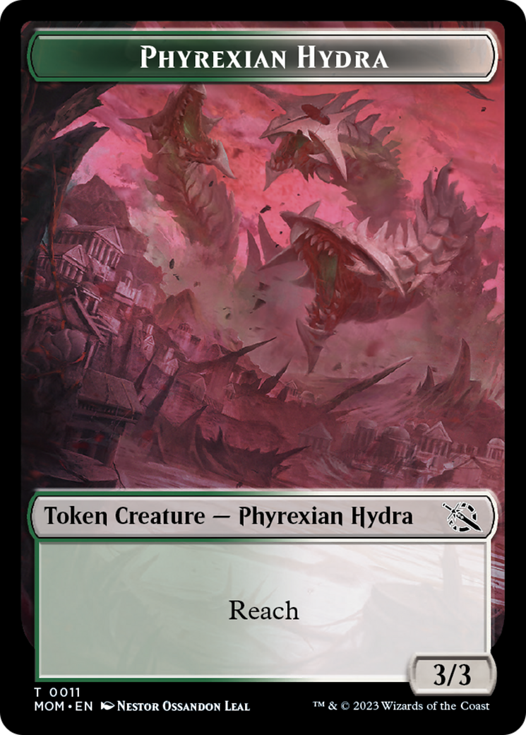 Treasure (21) // Phyrexian Hydra (11) Double-Sided Token [March of the Machine Tokens] | Good Games Modbury