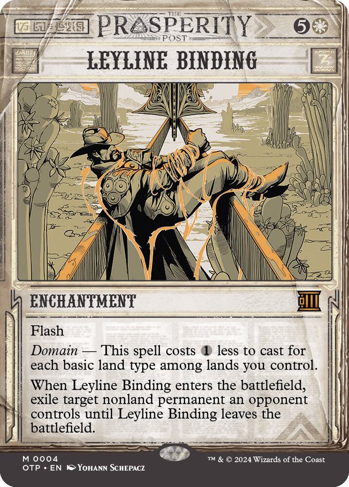 Leyline Binding 4/65 (Outlaws of Thunder Junction: Breaking News)  - Showcase Foil | Good Games Modbury