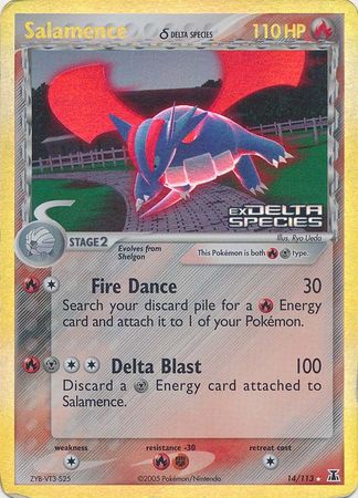 Salamence (14/113) (Delta Species) (Stamped) [EX: Delta Species] | Good Games Modbury