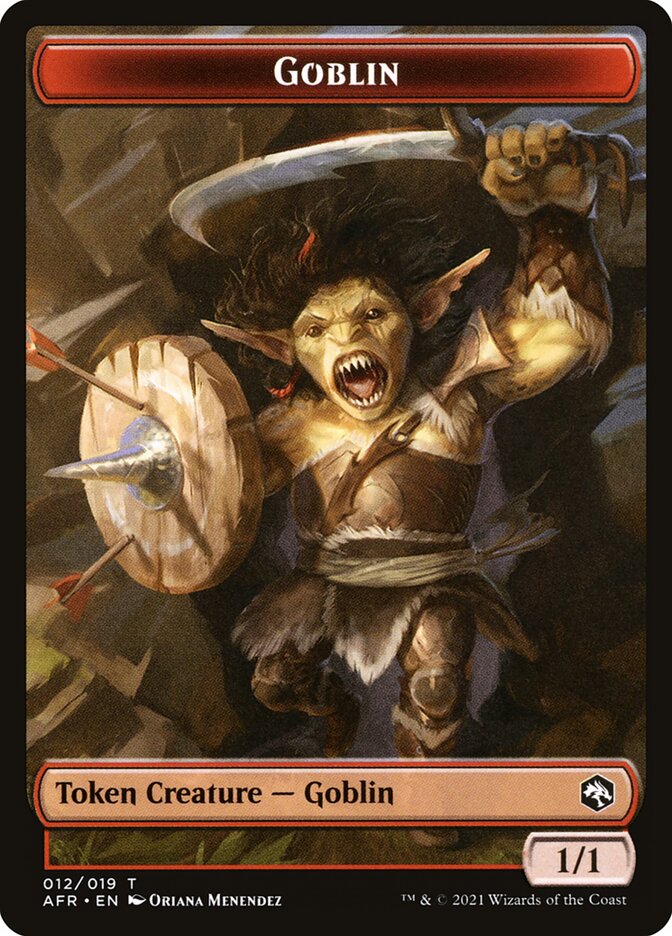 Clue // Goblin Double-Sided Token [Dungeons & Dragons: Adventures in the Forgotten Realms Commander Tokens] | Good Games Modbury