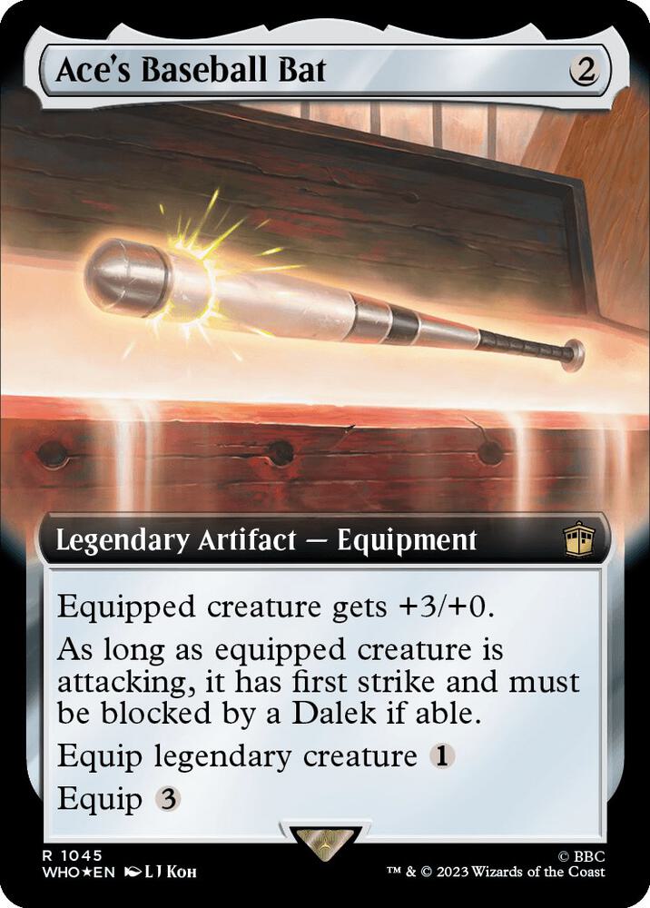 Ace's Baseball Bat 1045/331 (Universes Beyond: Doctor Who)  - Extended Art Surge Foil | Good Games Modbury