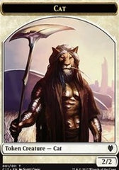 Cat // Cat Warrior Double-Sided Token [Commander 2017 Tokens] | Good Games Modbury