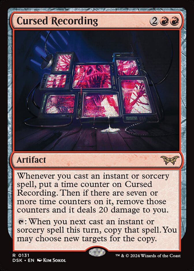 Cursed Recording 131/286 (Duskmourn: House of Horror)  - Foil | Good Games Modbury