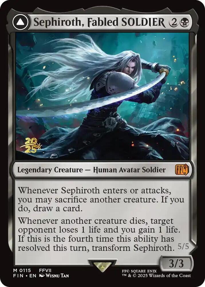 Sephiroth Fabled SOLDIER 115s/116 (Prerelease Cards)  - Foil | Good Games Modbury