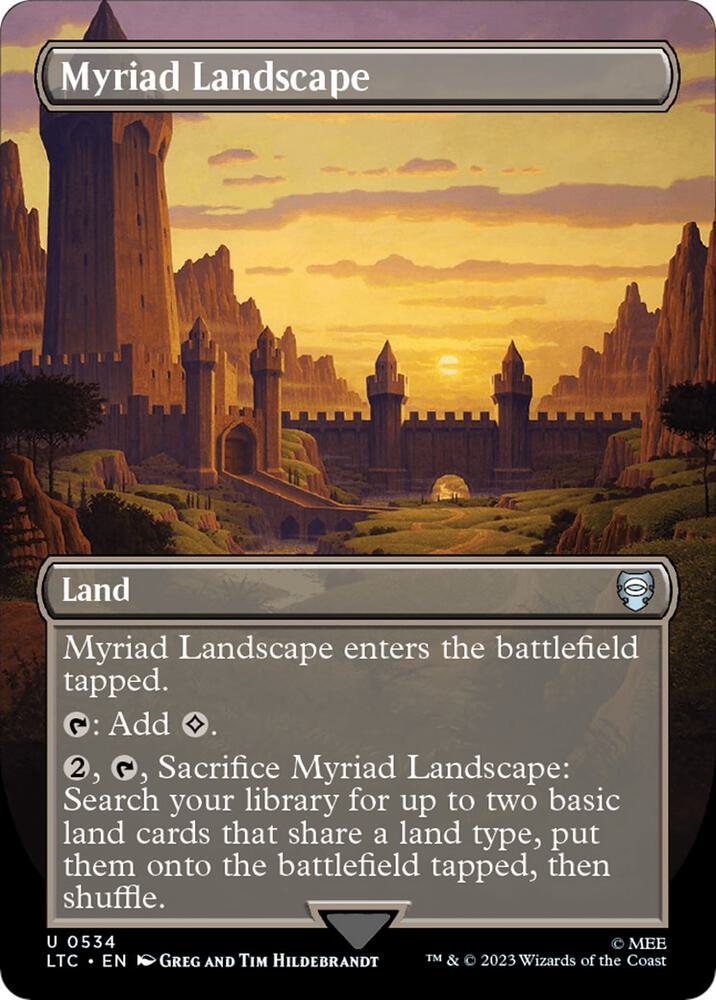 Myriad Landscape 534/347 (Commander: The Lord of the Rings: Tales of Middle-earth)  - Borderless Foil | Good Games Modbury