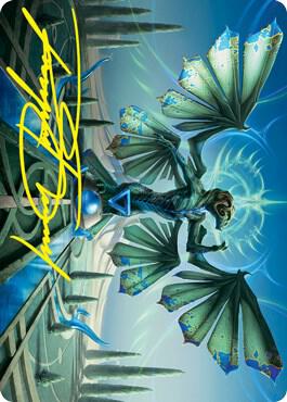 Tanazir Quandrix Art Card Gold Stamped Signature 60 (Art Series: Strixhaven)  | Good Games Modbury
