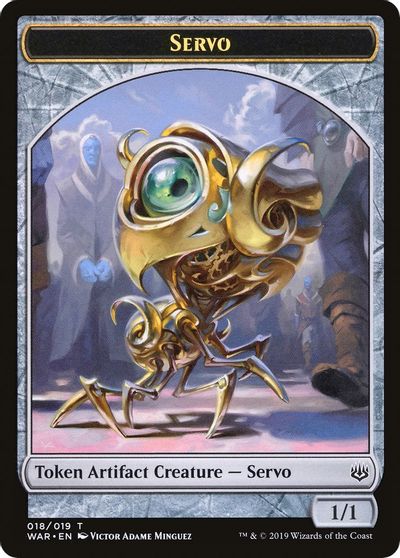 Servo // Dragon Double-Sided Token [Challenger Decks 2020 Tokens] | Good Games Modbury