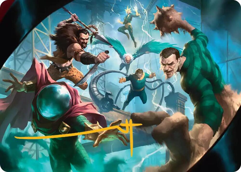 Behold the Sinister Six Art Card 7 54 Gold Stamped Signature 7 (Art Series: Marvel's Spider-Man)  | Good Games Modbury