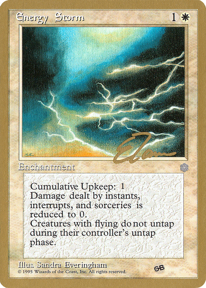 Energy Storm (Eric Tam) (SB) [Pro Tour Collector Set] | Good Games Modbury