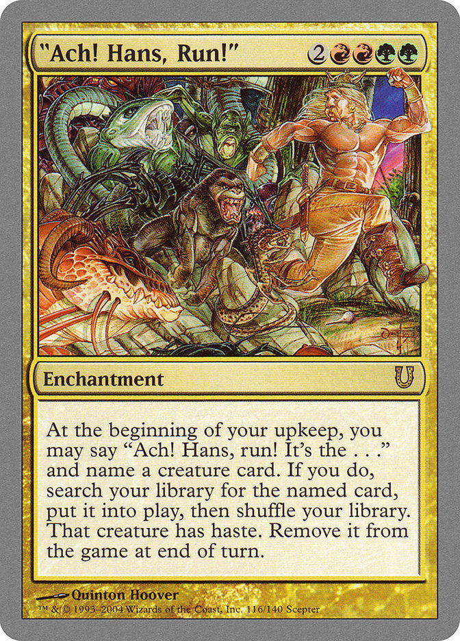 "Ach! Hans, Run!" 116/140 (Unhinged)  - Foil | Good Games Modbury