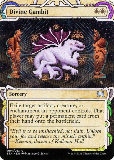 Divine Gambit  4 (Strixhaven: Mystical Archives)  - Etched Foil | Good Games Modbury
