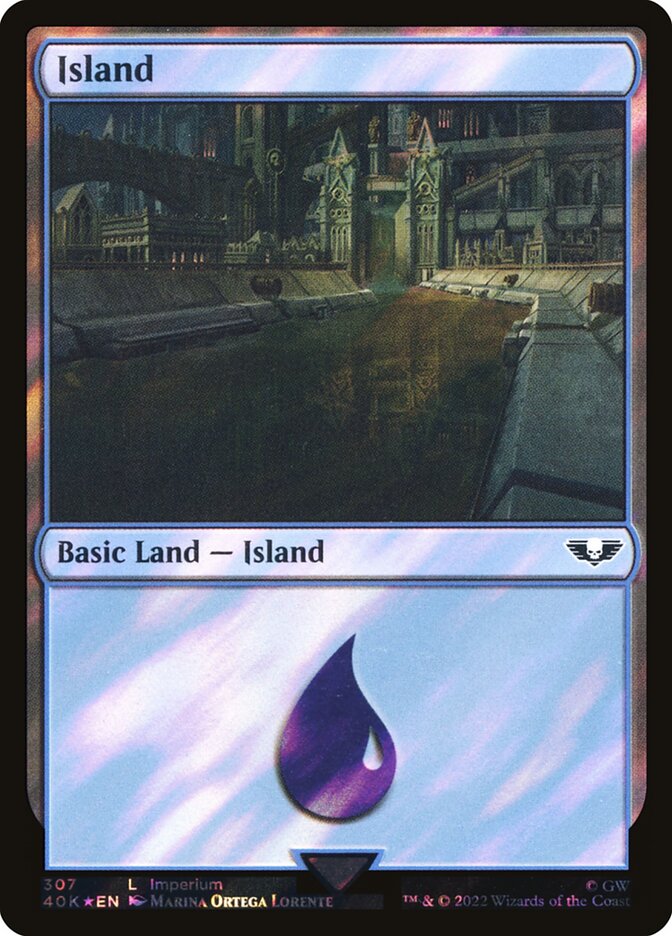 Island  307★/617 (Universes Beyond: Warhammer 40,000)  - Surge Foil | Good Games Modbury
