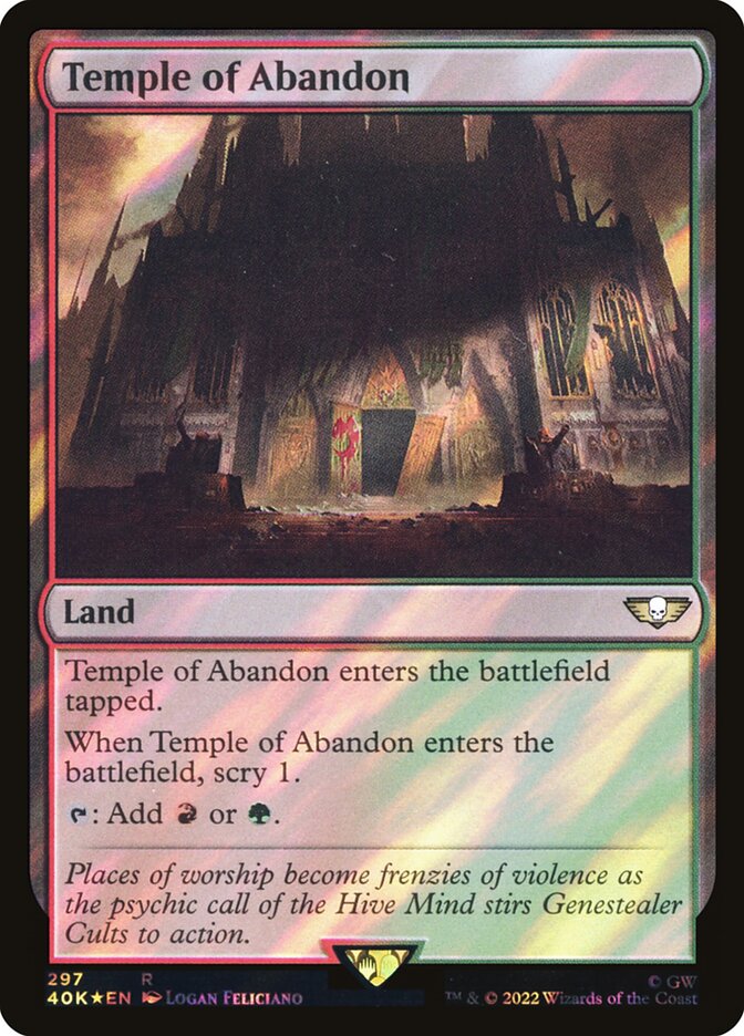 Temple of Abandon Surge Foil 297 (Universes Beyond: Warhammer 40,000)  - Surge Foil | Good Games Modbury