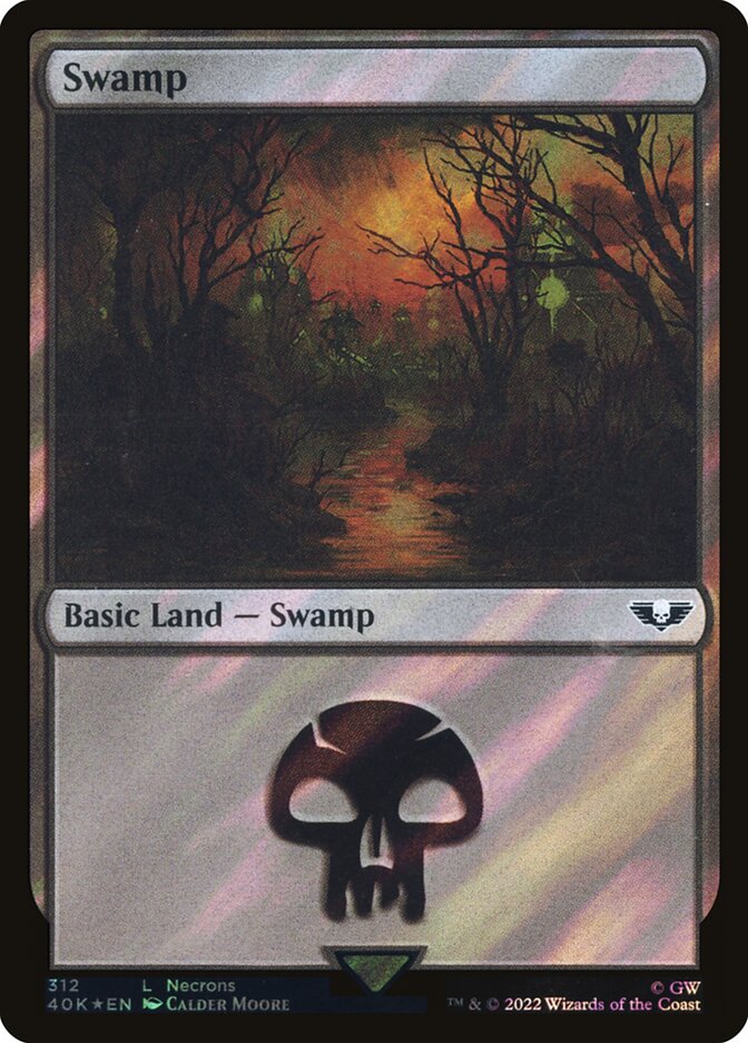 Swamp  312 (Universes Beyond: Warhammer 40,000)  - Surge Foil | Good Games Modbury
