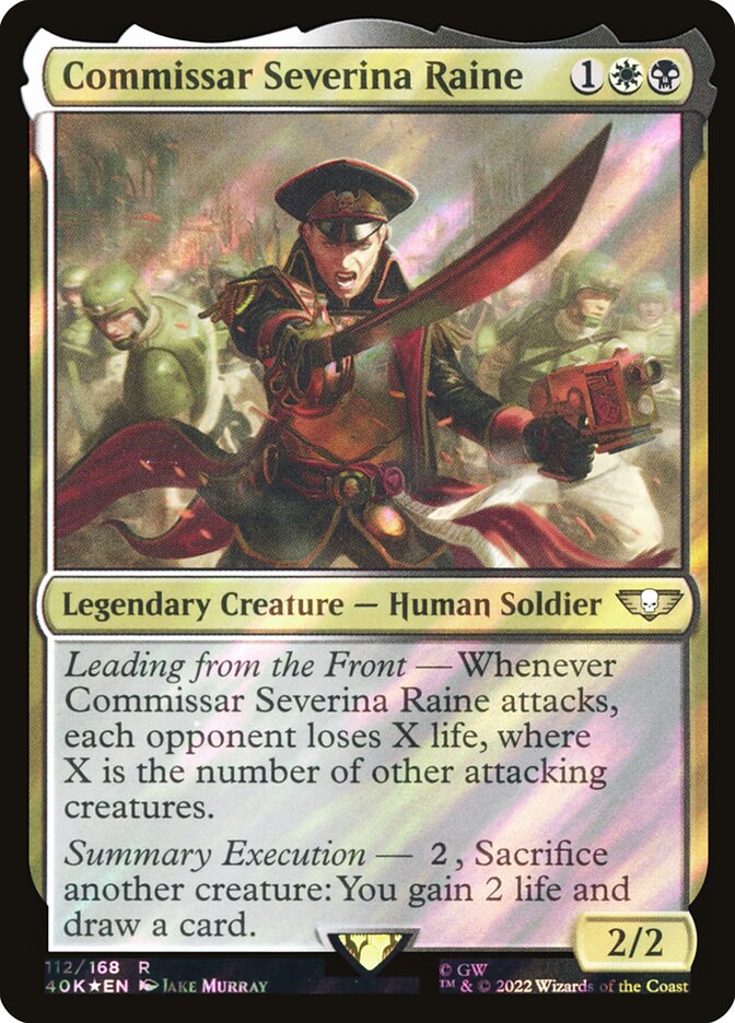 Commissar Severina Raine  112★/617 (Universes Beyond: Warhammer 40,000)  - Surge Foil | Good Games Modbury