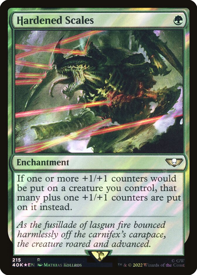 Hardened Scales  215★/617 (Universes Beyond: Warhammer 40,000)  - Surge Foil | Good Games Modbury