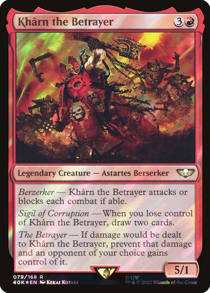 Kharn the Betrayer  79★/617 (Universes Beyond: Warhammer 40,000)  - Surge Foil | Good Games Modbury