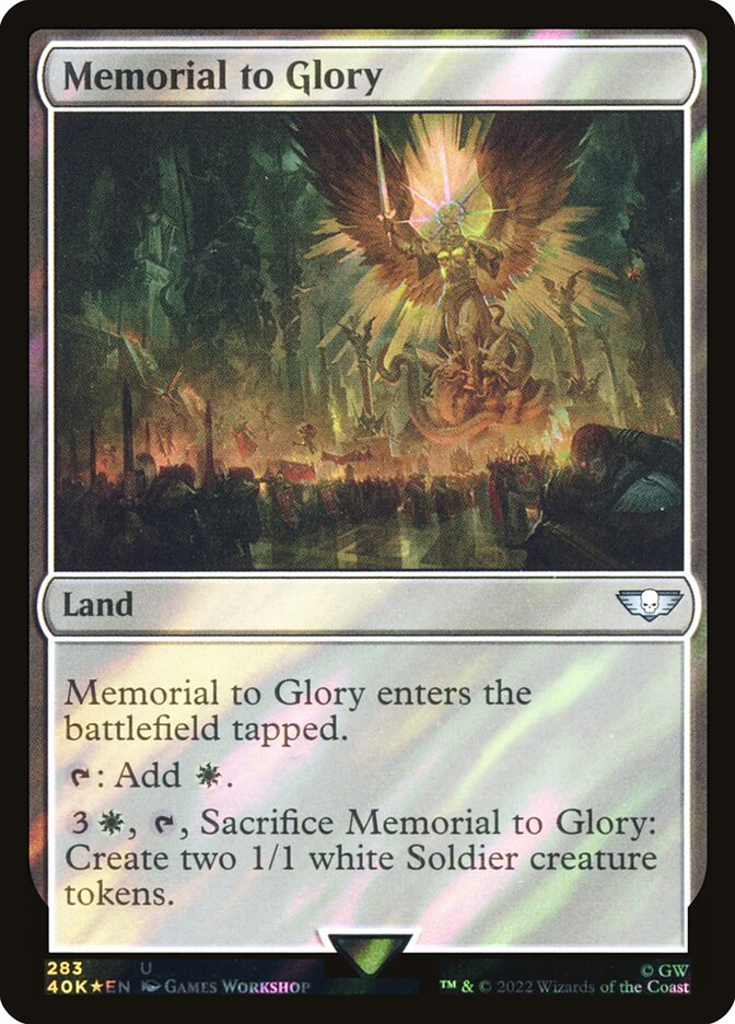 Memorial to Glory  283★/617 (Universes Beyond: Warhammer 40,000)  - Surge Foil | Good Games Modbury