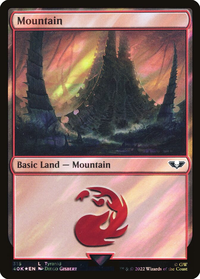 Mountain  315★/617 (Universes Beyond: Warhammer 40,000)  - Surge Foil | Good Games Modbury