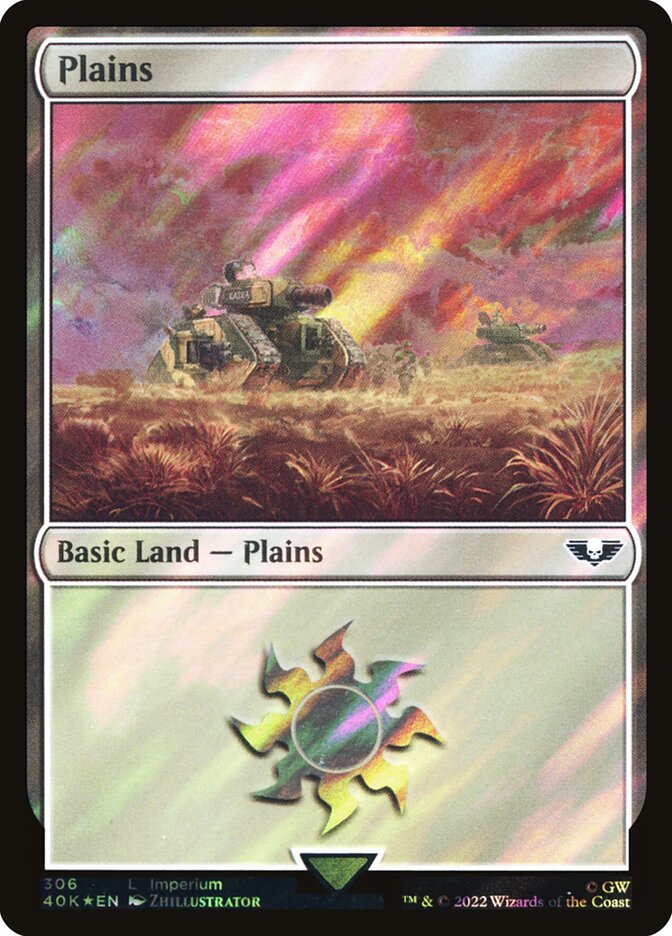 Plains  306★/617 (Universes Beyond: Warhammer 40,000)  - Surge Foil | Good Games Modbury