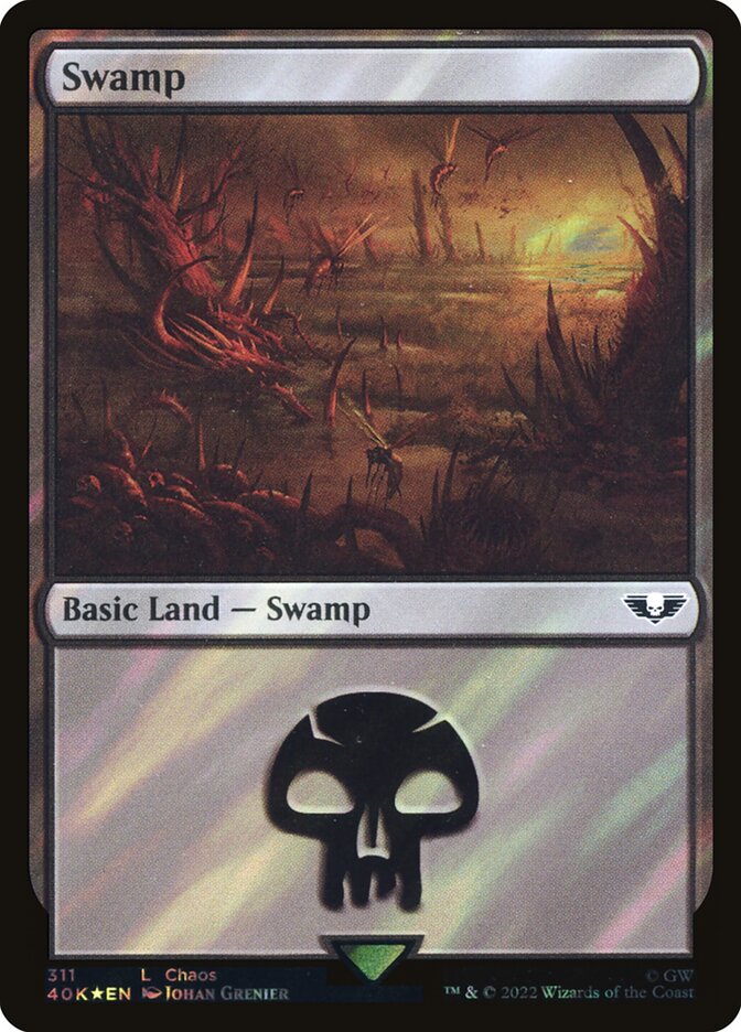 Swamp  311 (Universes Beyond: Warhammer 40,000)  - Surge Foil | Good Games Modbury