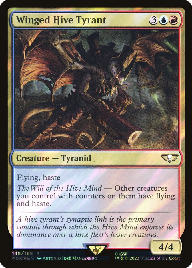 Winged Hive Tyrant  148★/617 (Universes Beyond: Warhammer 40,000)  - Surge Foil | Good Games Modbury
