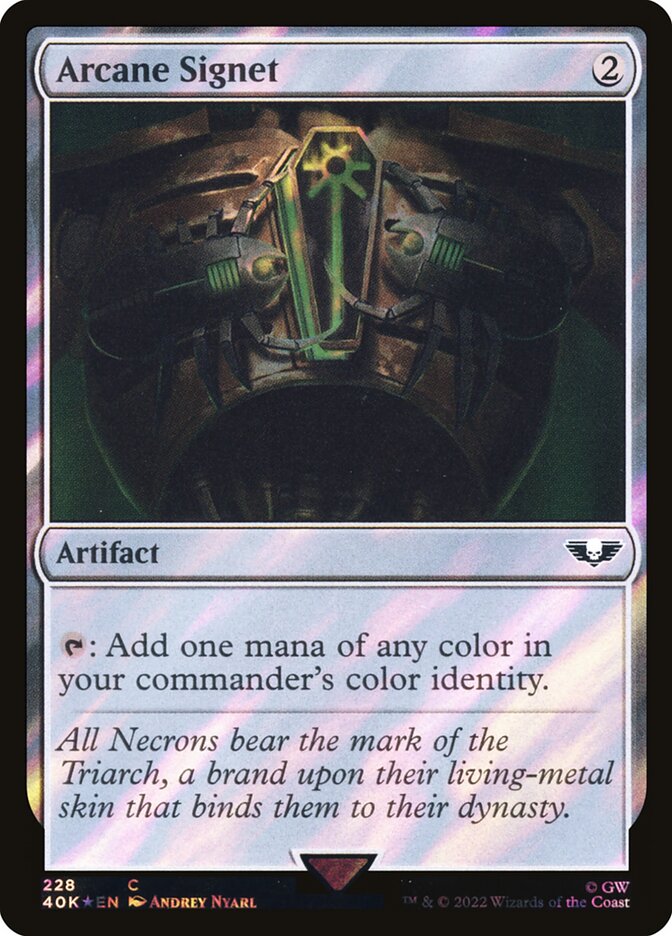 Arcane Signet  228★/617 (Universes Beyond: Warhammer 40,000)  - Surge Foil | Good Games Modbury