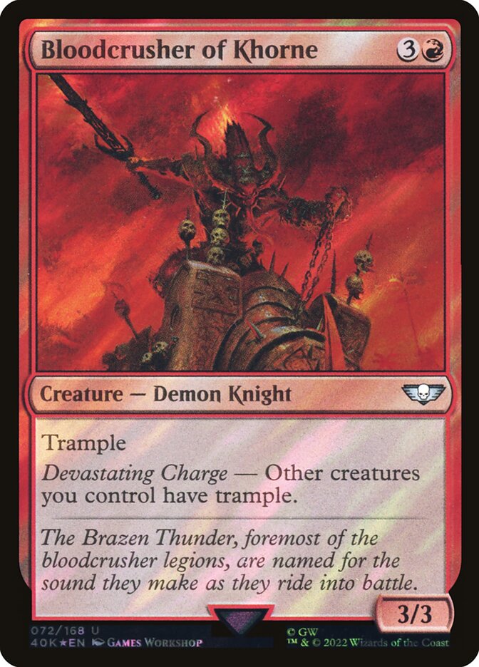 Bloodcrusher of Khorne  72★/617 (Universes Beyond: Warhammer 40,000)  - Surge Foil | Good Games Modbury