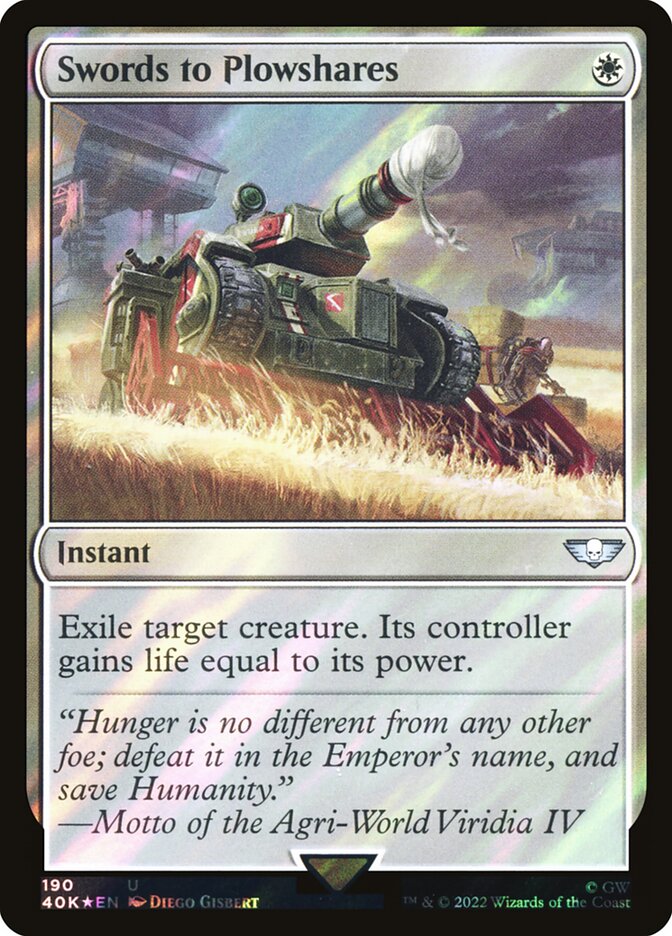 Swords to Plowshares  190★/617 (Universes Beyond: Warhammer 40,000)  - Surge Foil | Good Games Modbury