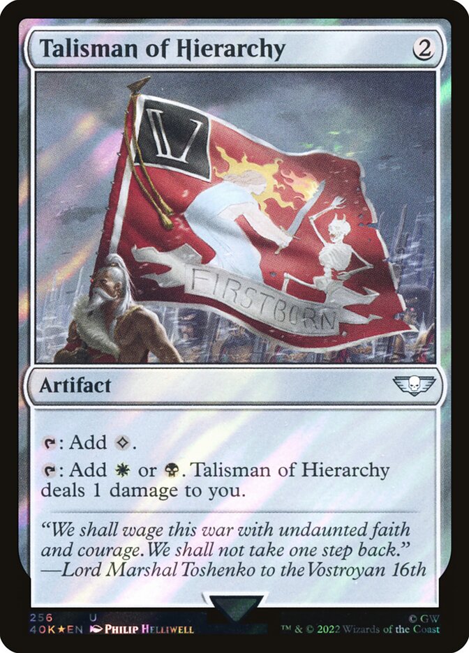 Talisman of Hierarchy  256★/617 (Universes Beyond: Warhammer 40,000)  - Surge Foil | Good Games Modbury
