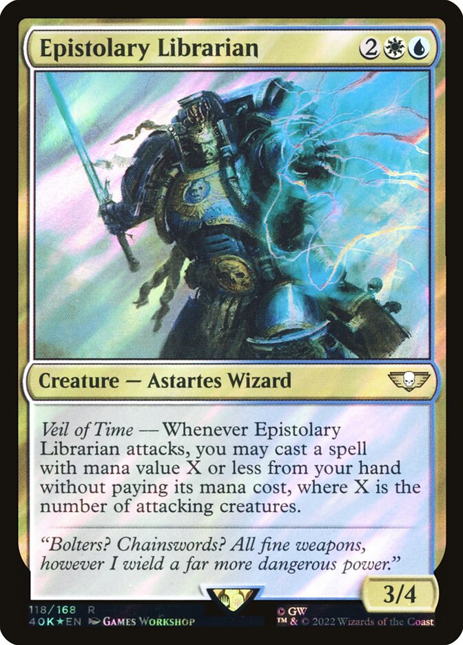 Epistolary Librarian  118★/617 (Universes Beyond: Warhammer 40,000)  - Surge Foil | Good Games Modbury