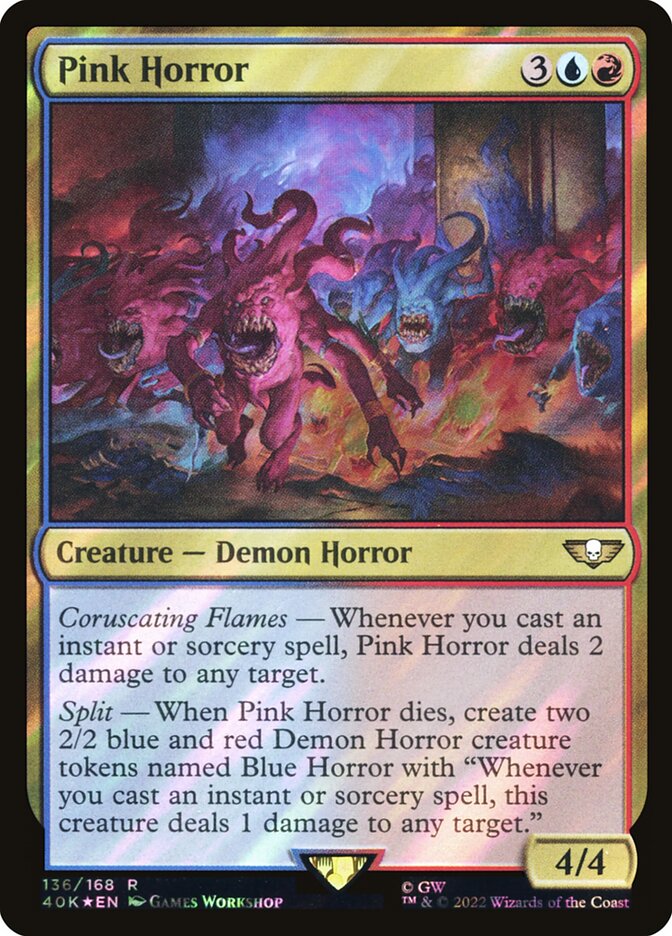 Pink Horror  136★/617 (Universes Beyond: Warhammer 40,000)  - Surge Foil | Good Games Modbury
