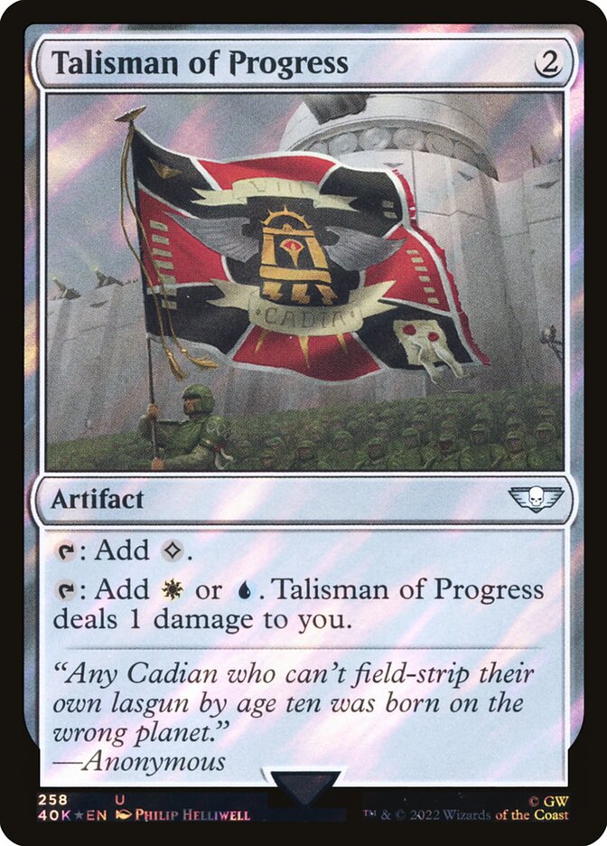 Talisman of Progress  258★/617 (Universes Beyond: Warhammer 40,000)  - Surge Foil | Good Games Modbury
