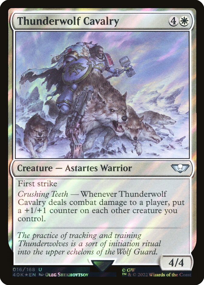 Thunderwolf Cavalry  16★/617 (Universes Beyond: Warhammer 40,000)  - Surge Foil | Good Games Modbury