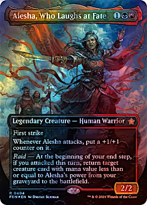 Alesha, Who Laughs at Fate 404/291 (Foundations)  - Borderless Mana Foil | Good Games Modbury