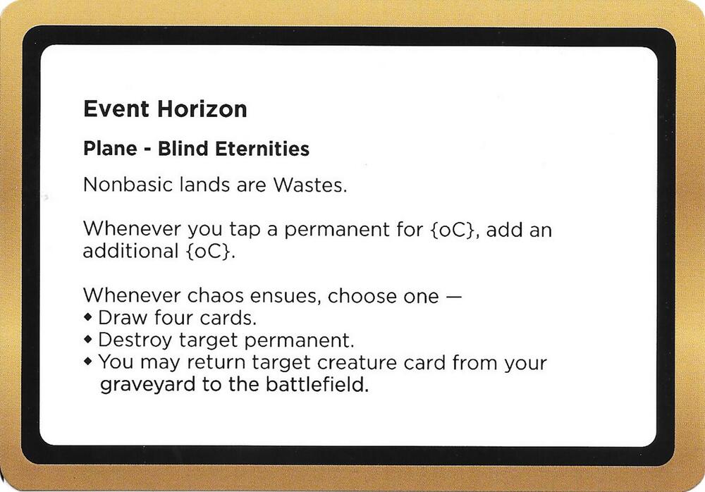Event Horizon Black Lotus Unknown Planechase  (Oversize Cards)  | Good Games Modbury
