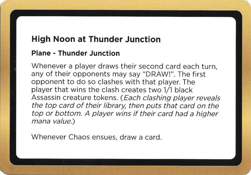 High Noon at Thunder Junction Black Lotus Unknown Planechase  (Oversize Cards)  | Good Games Modbury