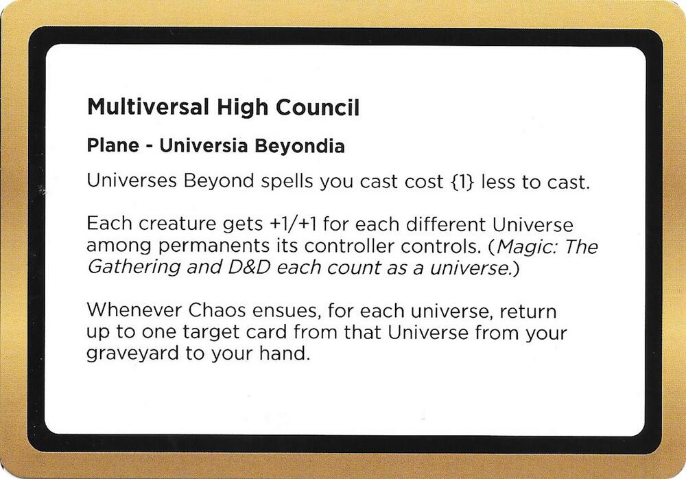 Multiversal High Council Black Lotus Unknown Planechase  (Oversize Cards)  | Good Games Modbury