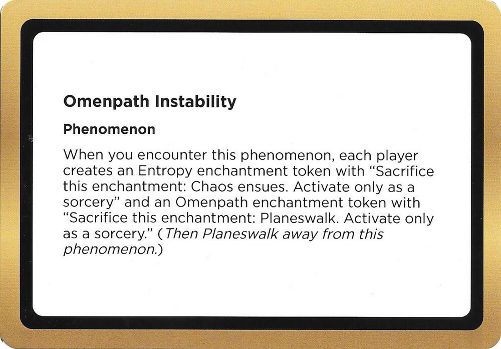 Omenpath Instability Black Lotus Unknown Planechase  (Oversize Cards)  | Good Games Modbury