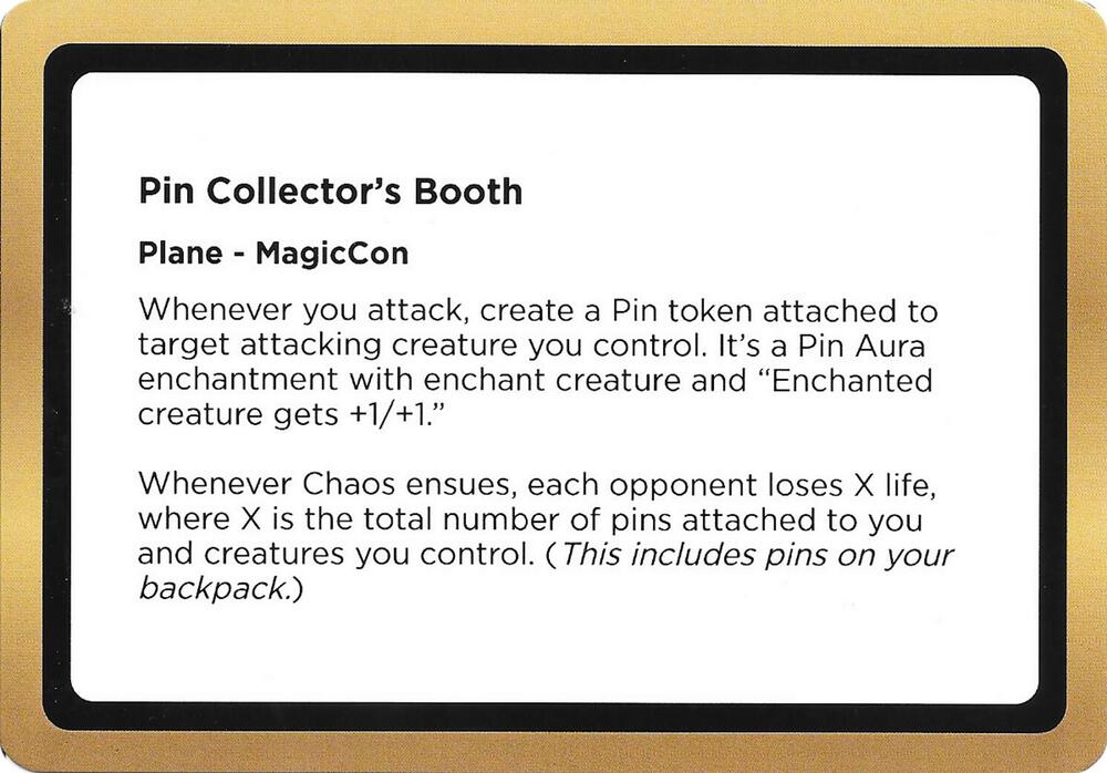 Pin Collectors Booth Black Lotus Unknown Planechase  (Oversize Cards)  | Good Games Modbury