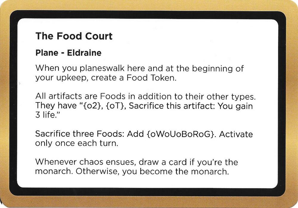 The Food Court Black Lotus Unknown Planechase  (Oversize Cards)  | Good Games Modbury