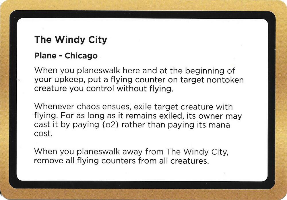 The Windy City Black Lotus Unknown Planechase  (Oversize Cards)  | Good Games Modbury