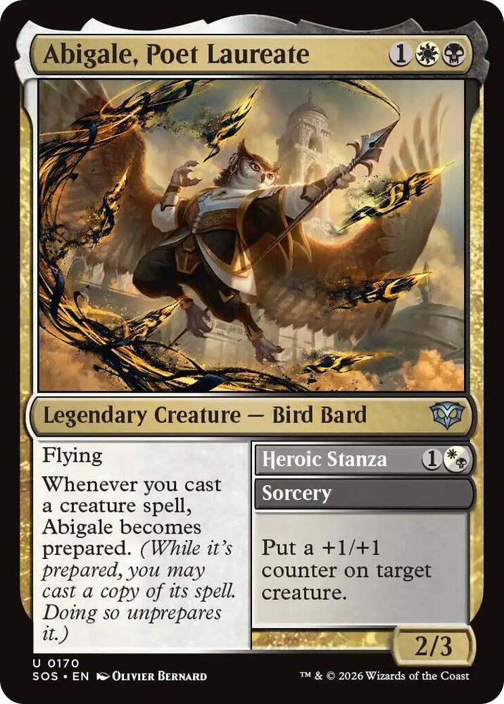 Abigale, Poet Laureate // Heroic Stanza 170 (Secrets of Strixhaven)  - Foil | Good Games Modbury