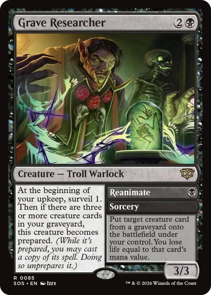 Grave Researcher // Reanimate 85 (Secrets of Strixhaven)  - Foil | Good Games Modbury