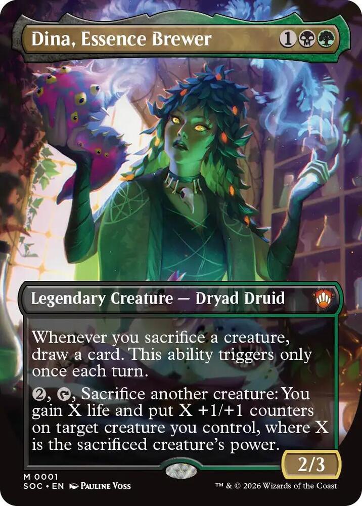 Dina, Essence Brewer 1 (Commander: Secrets of Strixhaven)  - Borderless Foil | Good Games Modbury