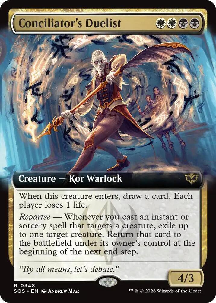 Conciliator's Duelist 348 (Secrets of Strixhaven)  - Extended Art Foil | Good Games Modbury