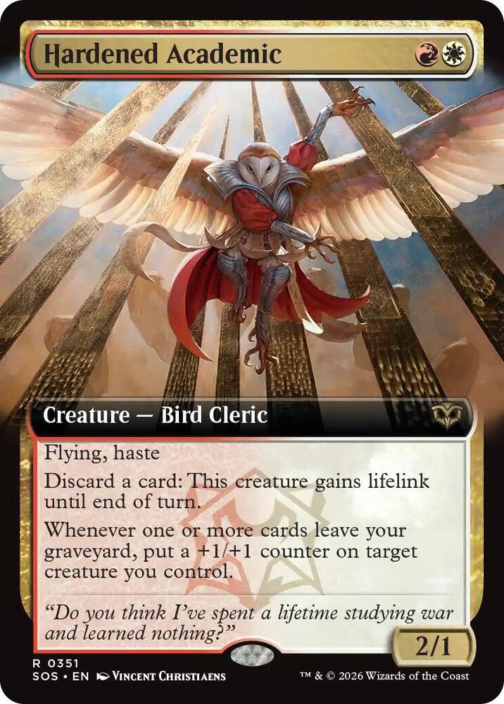 Hardened Academic 351 (Secrets of Strixhaven)  - Extended Art Foil | Good Games Modbury